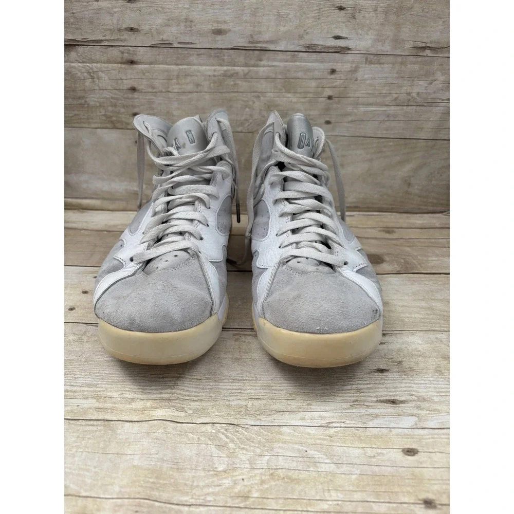 NIKE AIR JORDAN 7‎ RETRO WHITE-METALLIC SILVER SZ 12 (304775-120]
